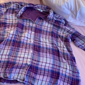 Long sleeve plaid t shirt